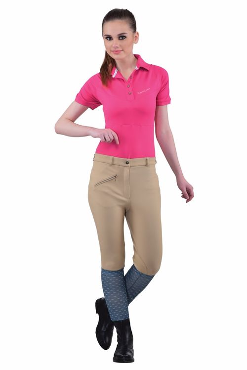 TuffRider Women's Ribb Knee Patch Breeches - Light Tan