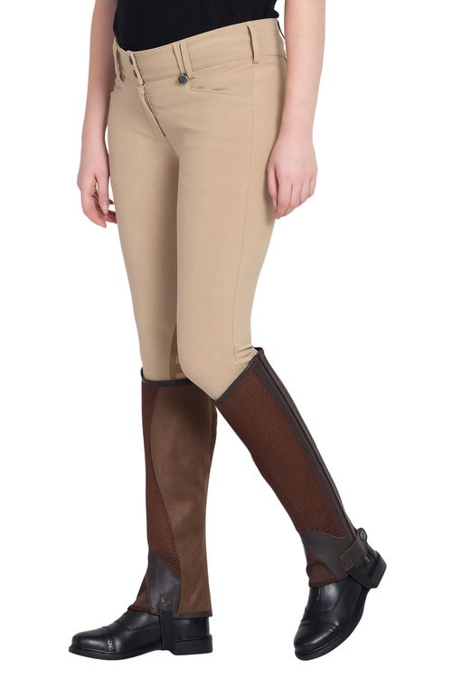 TuffRider Air Mesh Washable Half Chaps - Chocolate