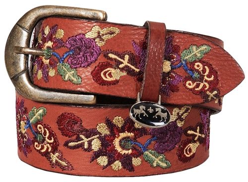 Equine Couture Women's Veronica Leather Belt - Oak Bark