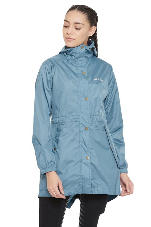 Equine Couture Women's Element Rain Jacket - Stone Blue