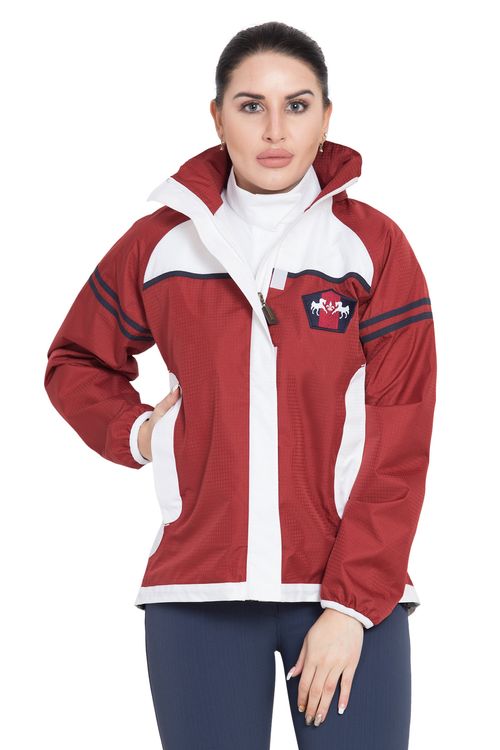 Equine Couture Women's Regatta Rain Shell - Red/White