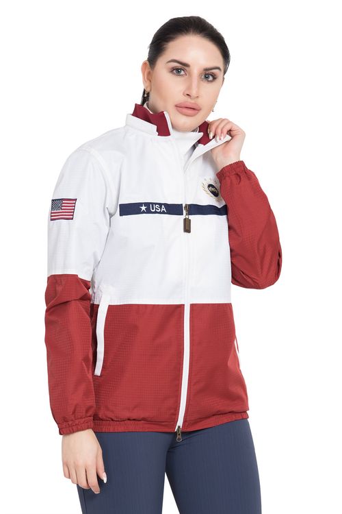Equine Couture Women's Marmara Jacket - White/EC Red