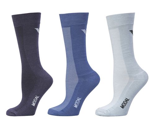 TuffRider Women's Modal Knee High Socks - EC Navy/Colony Blue/Celestial Blue