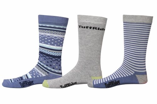 TuffRider Kids' Hera Socks - Blue/Grey/Blue