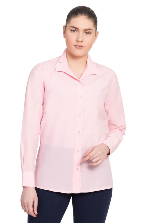 TuffRider Women's Starter Long Sleeve Show Shirt - Pink