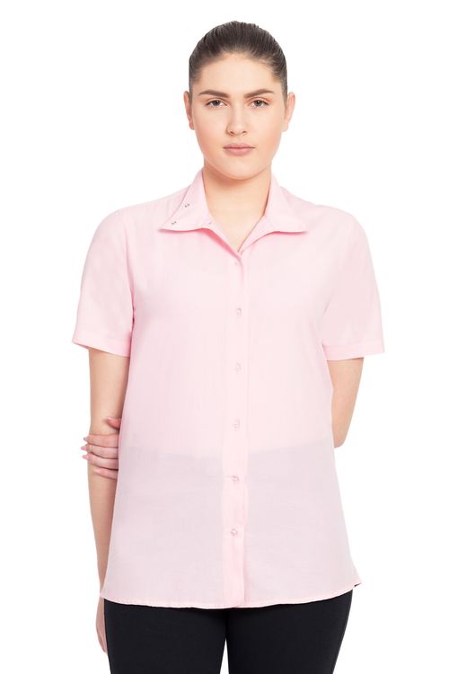 TuffRider Women's Starter Short Sleeve Show Shirt - Pink