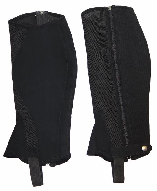 TuffRider Kids' Airflow Synthetic Half Chaps - Black