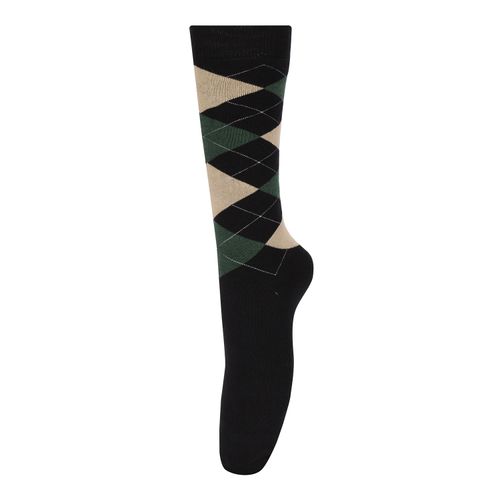 TuffRider Argyle Winter Socks - Black/Beige/Olive