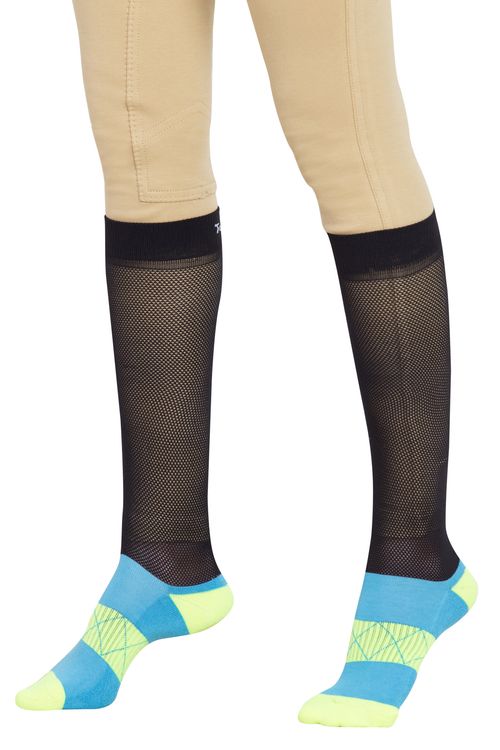 TuffRider Equicool Ventilated Riding Socks - Sky Blue