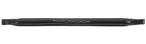 Henri de Rivel Pro Raised Fancy Stitched Replacement Browband for Traditional Style Bridles - Black