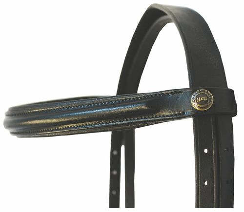 Henri de Rivel Pro Padded Dressage Bridle w/Web Reins - Black/Black