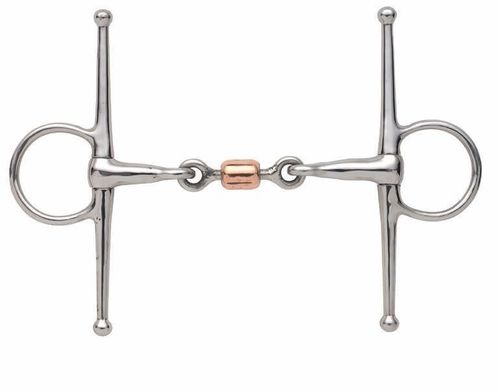 Shires Full Cheek Copper Peanut Snaffle Bit
