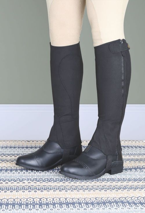 Shires Moretta Suede Half Chaps - Black