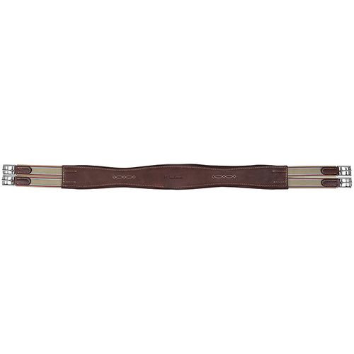 M. Toulouse Contour Shaped Padded Leather Girth - Chocolate