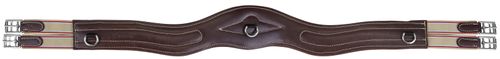 M. Toulouse Anatomic Shaped Padded Leather Girth - Chocolate