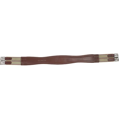 M. Toulouse Contour Shaped Padded Leather Girth - Cognac