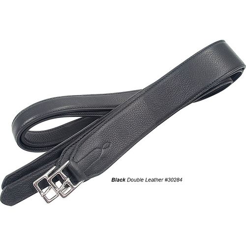 M. Toulouse Comfort Width Double Leather Stirrup Leathers - Black