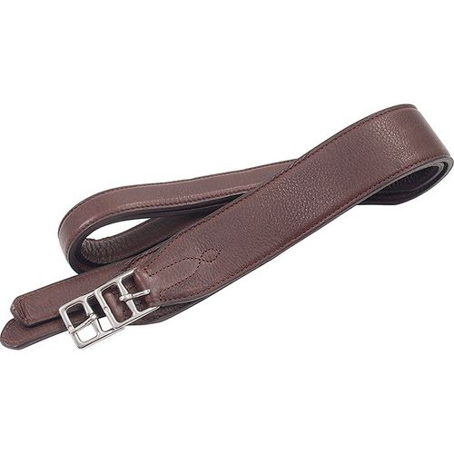 M. Toulouse Comfort Width Double Leather Stirrup Leathers - Chocolate