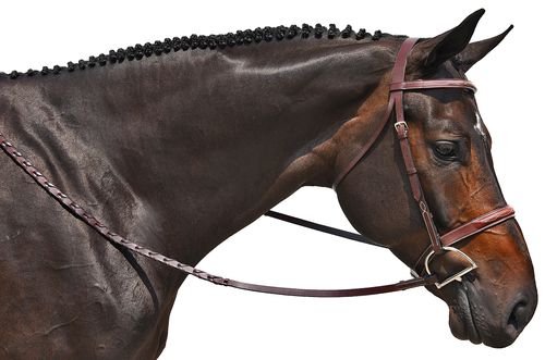 M. Toulouse Handy Hunter Snaffle Bridle - Chocolate