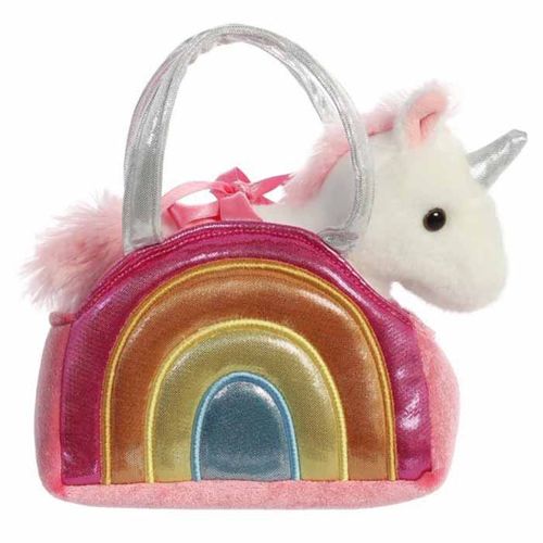 GT Reid Plush Toy Unicorn in Rainbow Purse - Rainbow