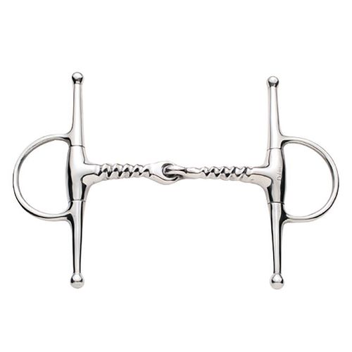 Korsteel Stainless Steel Corkscrew Mouth Full Cheek Snaffle Bit