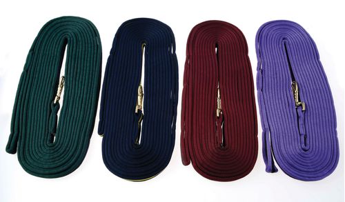 Kincade Two Tone Padded Lunging Line - Burgundy/Hunter