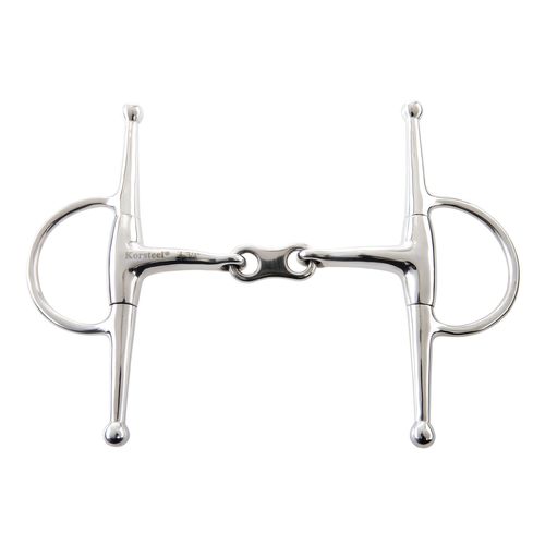 JP Korsteel Stainless Steel French Link Full Cheek Eggbutt Snaffle Bit