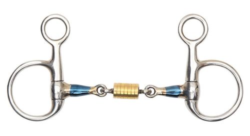 Shires Iron Hanging Cheek w/Roller - Blue Sweet Iron