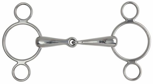 Shires Hollow Mouth Two Ring Gag Bit