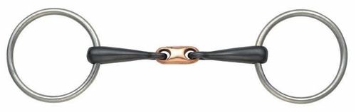Shires Copper Lozenge Snaffle - Black Sweet Iron