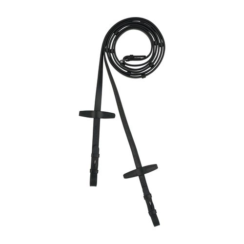 Horze Walthamstaw Leather Reins w/Stops - Black