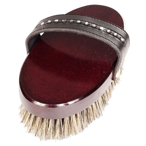 Horze Deluxe Classic Crystal Body Brush - Brown