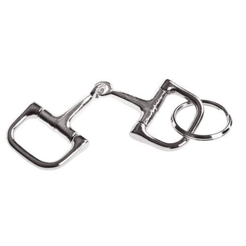 Horze D-Ring Bit Key Chain - Silver