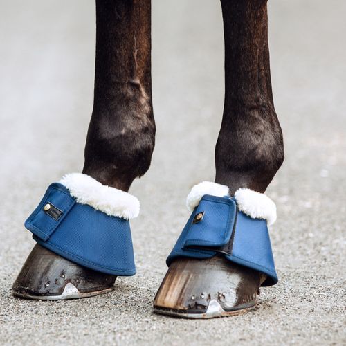 Horze Lincoln Faux Fur Bell Boots - Dress Dark Blue