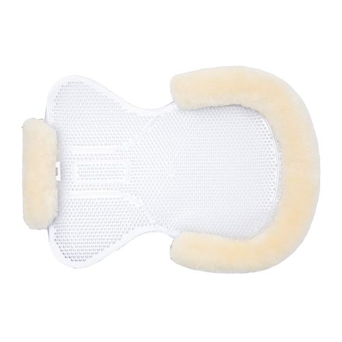 Horze Harleigh Gel Half Pad w/Lambskin Edges - Off-White