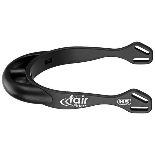 Herm Sprenger 20mm Rounded Neck Fairrider Spurs - Black Aluminum/Black