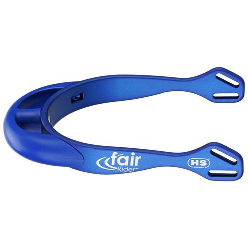 Herm Sprenger 20mm Rounded Neck Fairrider Spurs - Blue Aluminum/Blue