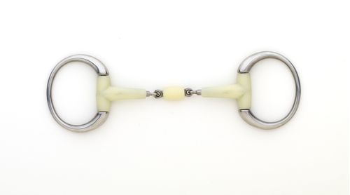 Happy Mouth Bits Contour Double Jointed Roller Round Eggbutt