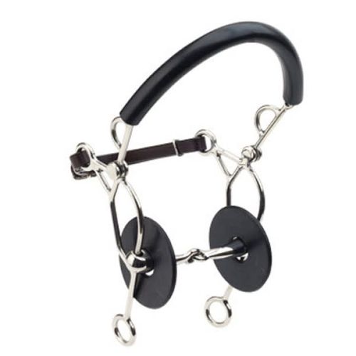 Happy Mouth Bits Jointed Hollow Hackamore - Stainless Steel