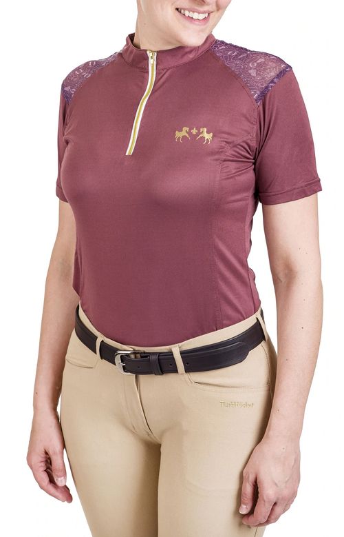 Equine Couture Women's Smyrna Sport Shirt - Rose Brown/Wines