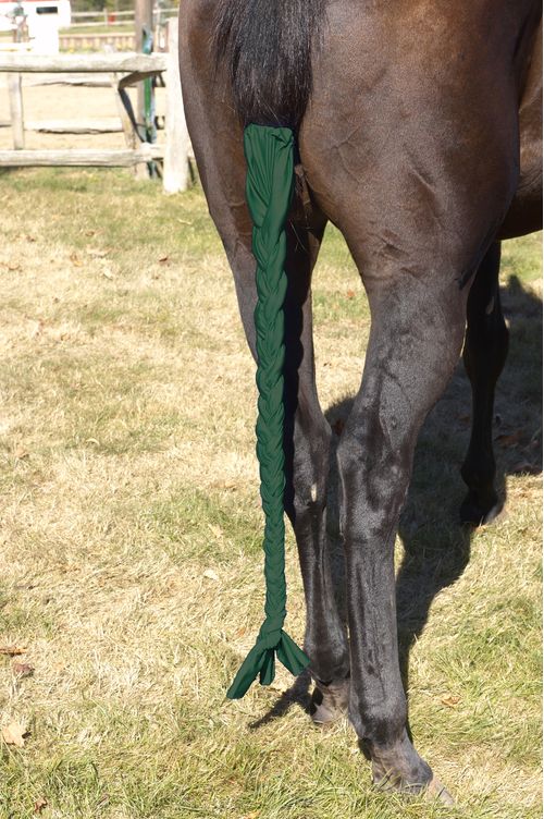 Centaur Spandex Braid-n-Tail Bag - Hunter Green