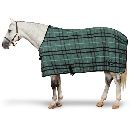 Pessoa Wool Cooler - Basil Green/Black Plaid