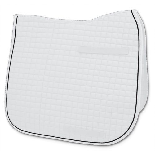 Passport 1" Quilt Square Dressage Saddle Pad - White/Black