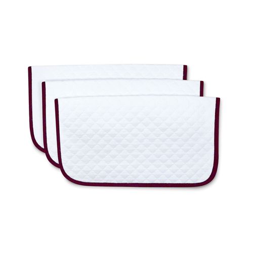 Passport Baby Pads 3 Pack - White/Burgundy