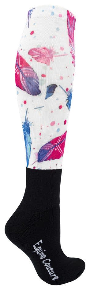 Equine Couture Women's OTC Boot Socks - Feathers