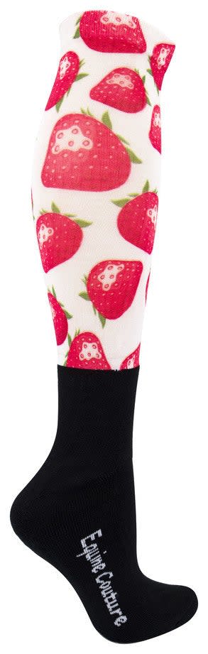 Equine Couture Women's OTC Boot Socks - Strawberries