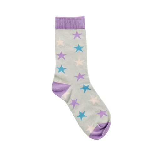 Ovation Women's Bamboo Crew Sock - Lavender Stars