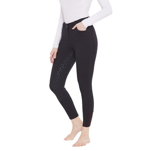 Equine Couture Women's Heather Full Seat Breeches - Black