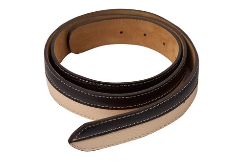 Alessandro Albanese Bicolor Belt - Tan/Brown