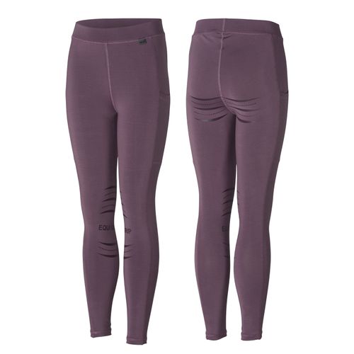 Horze Kids' Zelda Full Seat Tights w/Silicone Grip - Montana Grape Purple